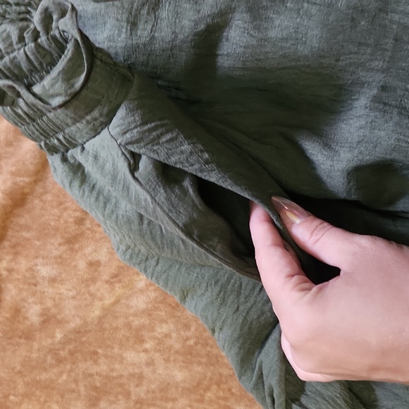 Army Green Bubble Skirt - Picture 3 of 4